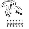 Denso Wire Set & 6 Iridium Spark Plugs for Mazda 3.0L V6 (0.044)