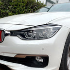 Carbon Black Eyelid Headlight Cover Set for F30 Sedan (2012–2018)