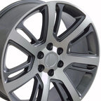 22 Inch Gunmetal Machined Wheel Replacement for 2003–2014 Chevy Express 1500