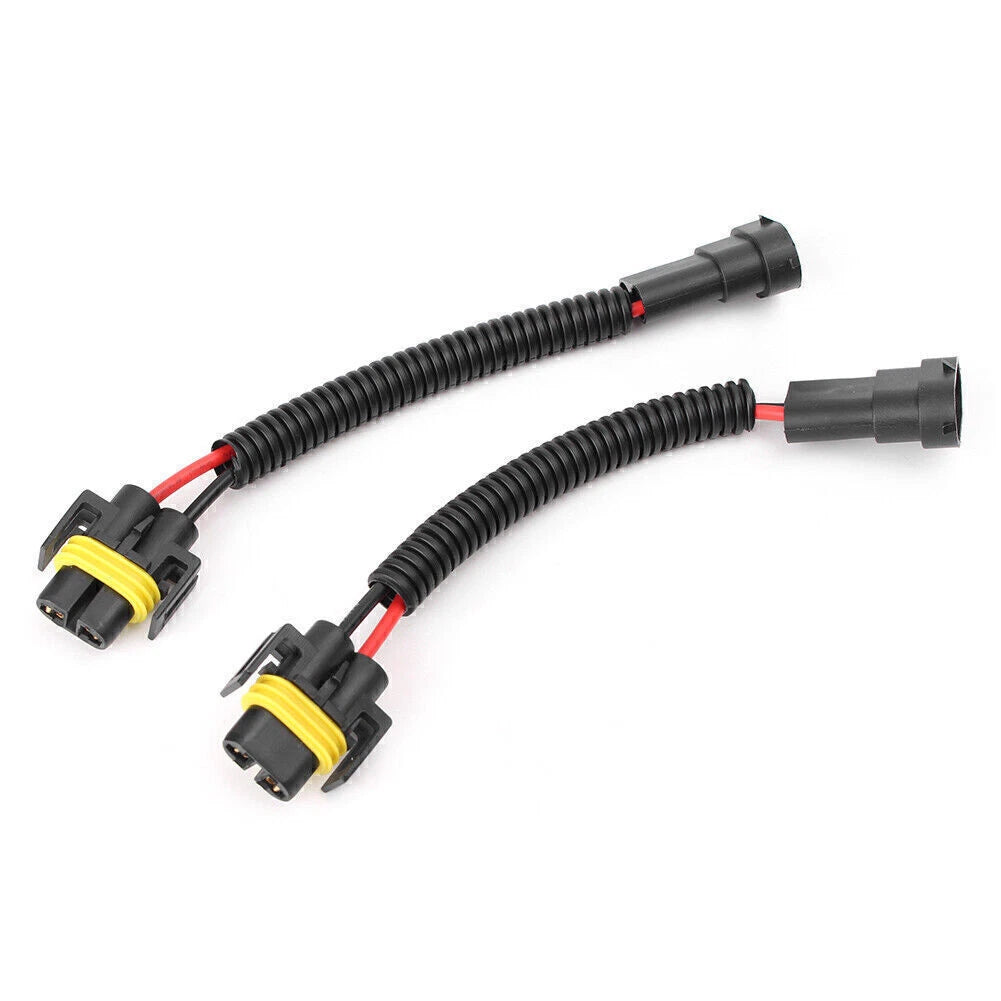 2X H11 H8 Extension Wiring Harness Socket Connector for Headlight Fog Light