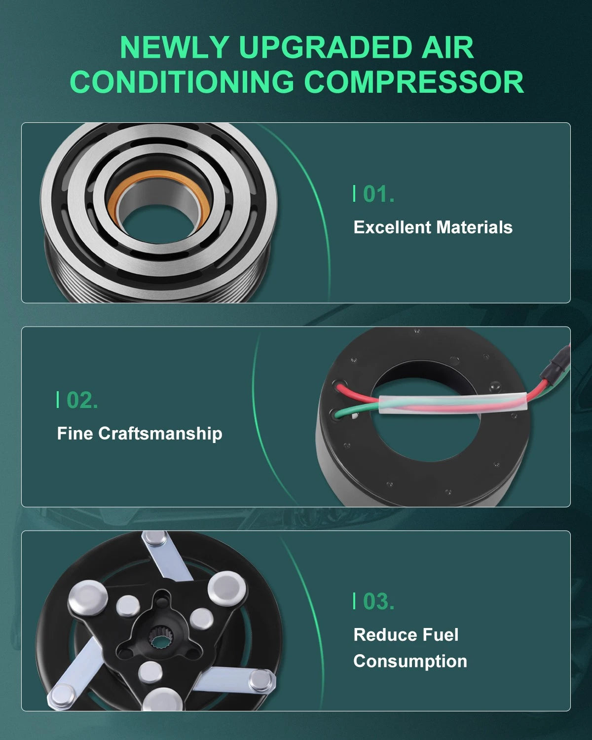 A/C Compressor Clutch Kit Bearing Plate for Honda CR-V (2003–2006)