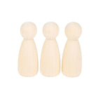 Set of 5 Wooden Peg Dolls for DIY Wedding Cake Toppers