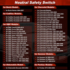 Rear Neutral Position Safety Switch for Cadillac GMC Hummer (924-432)