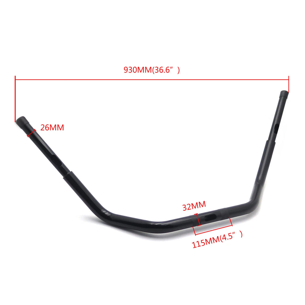 1.25" Fat Beach Handlebar for Harley FLD (2012–2016), FXDB (2006–2017)