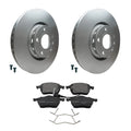 Hella Front Rotors & Bosch QuietCast Disc Brake Pads Kit for A8 Quattro