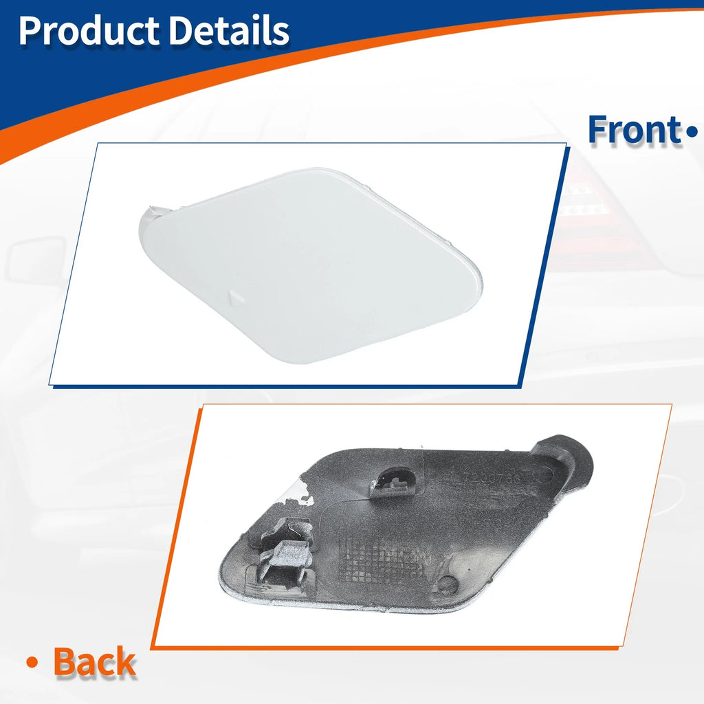 Front Right Tow Hook Cover for BMW 535i 550i GT (2010–2017) No. 51117248065 White