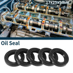 Set of 5 Oil Seal Rotary Shaft Seal NBR Rubber 17x25x5mm