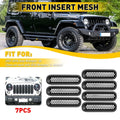 7PCS Honeycomb Mesh Grille Inserts for Jeep Wrangler JK (2007–2018)