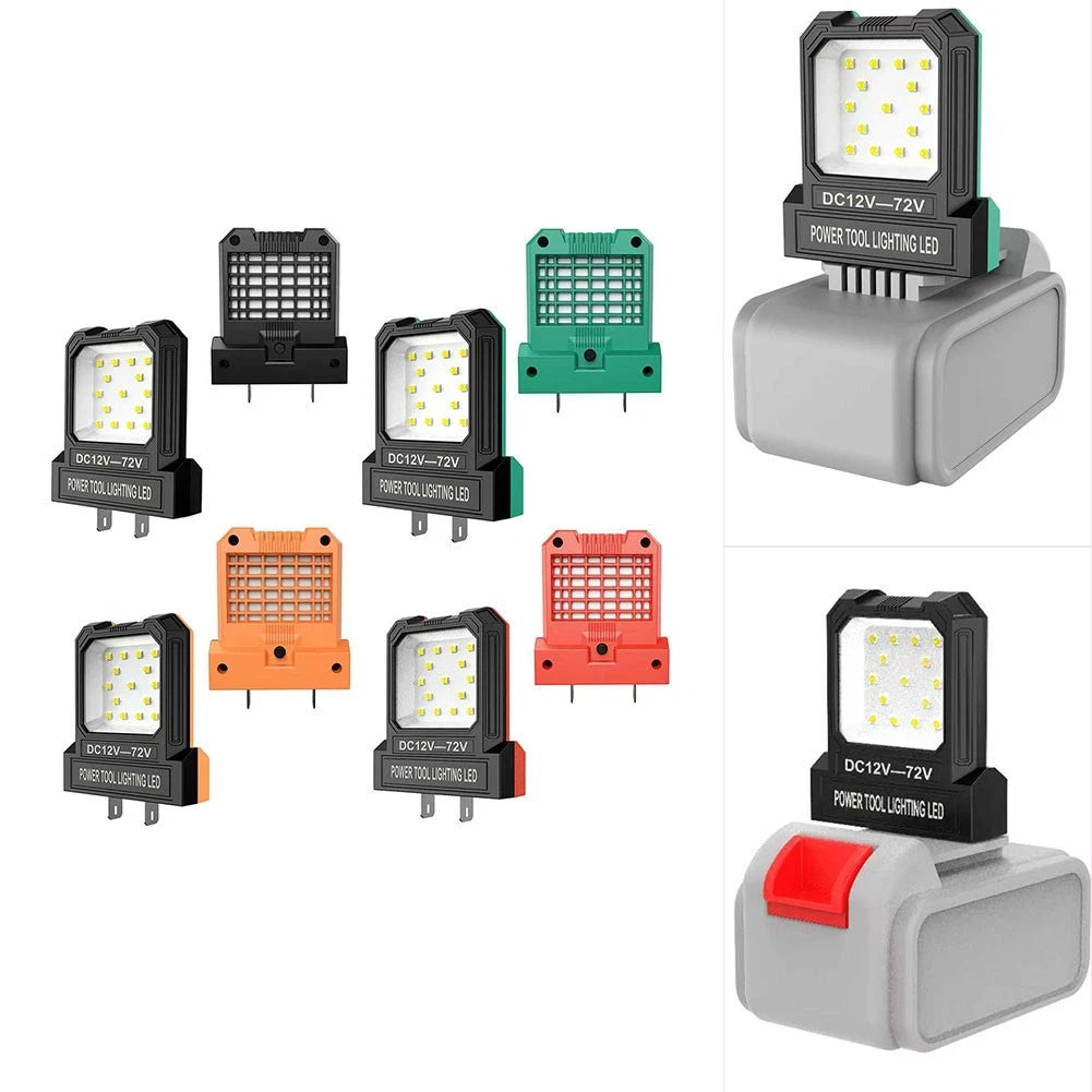 Adjustable 14W LED Work Light for 12V 72V Batteries