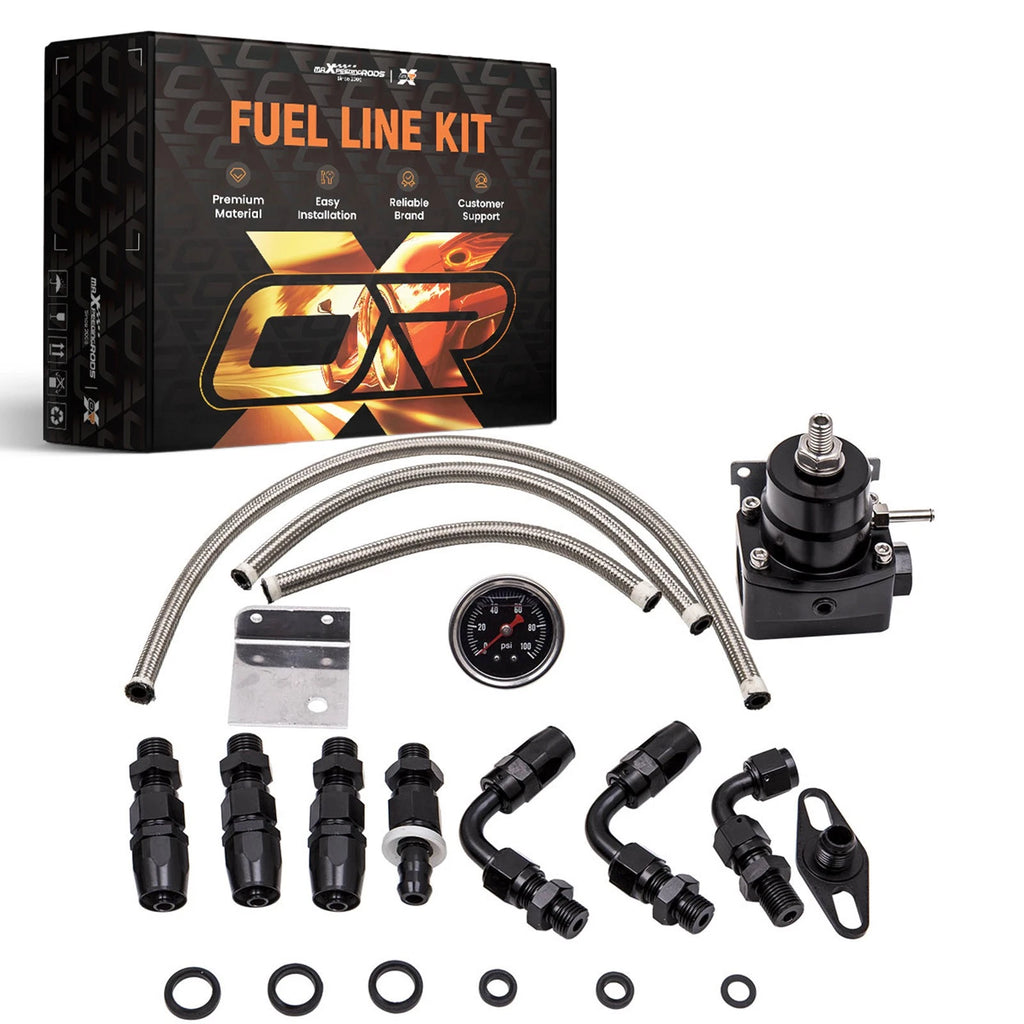 Adjustable Fuel Pressure Regulator Kit with 100 PSI Gauge for Universal (2000–2023)
