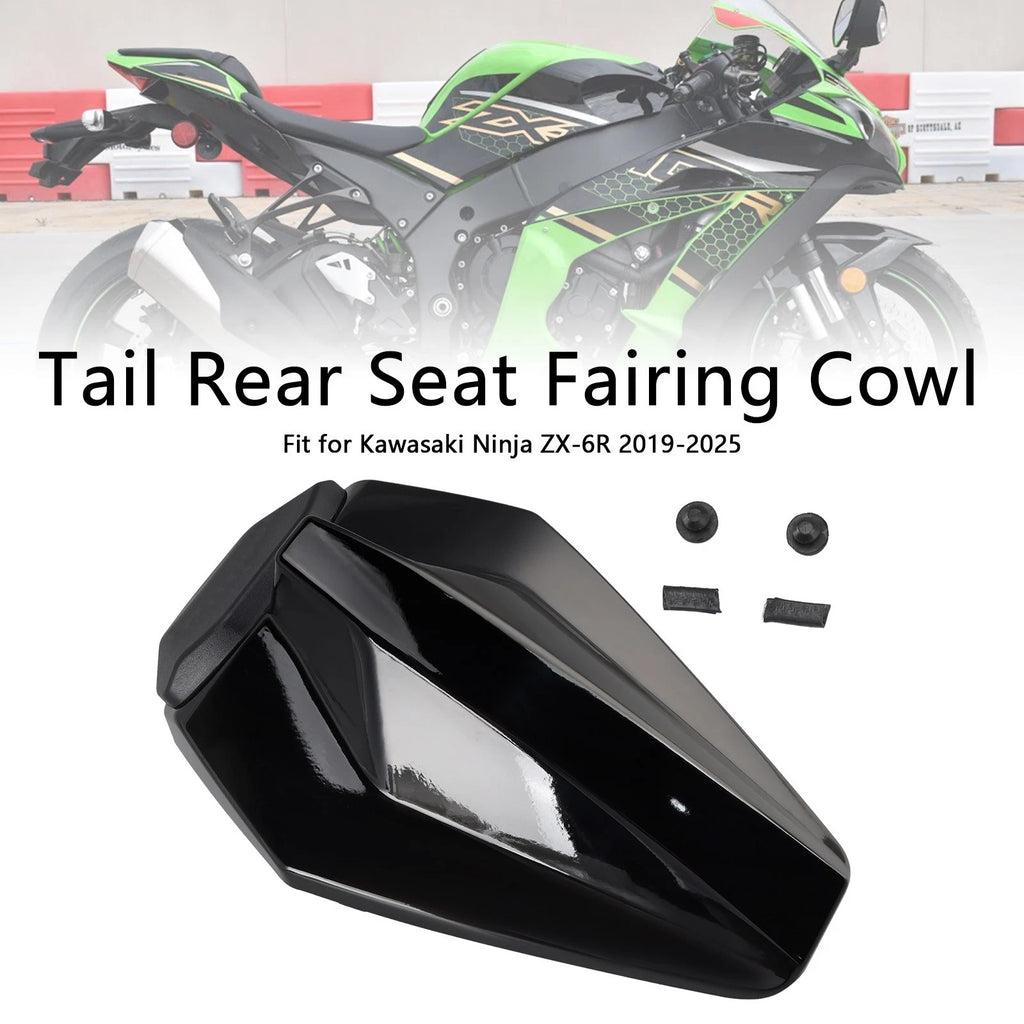 Racing Tail Rear Seat Fairing Cowl for Kawasaki ZX6R (2019–2025) Black