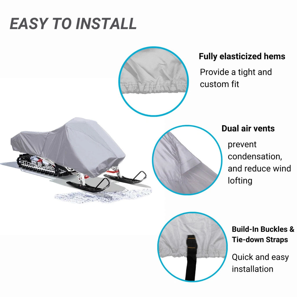 Heavy Duty Snowmobile Cover for Polaris Ski-Doo Yamaha Arctic Cat (Universal)