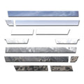 12pc 3 1/4" Upper Rocker Panels for 09-18 RAM 1500/2500 Mega 6.5' Bed w/o Flares
