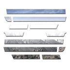 12pc 3 1/4" Upper Rocker Panels for 09-18 RAM 1500/2500 Mega 6.5' Bed w/o Flares