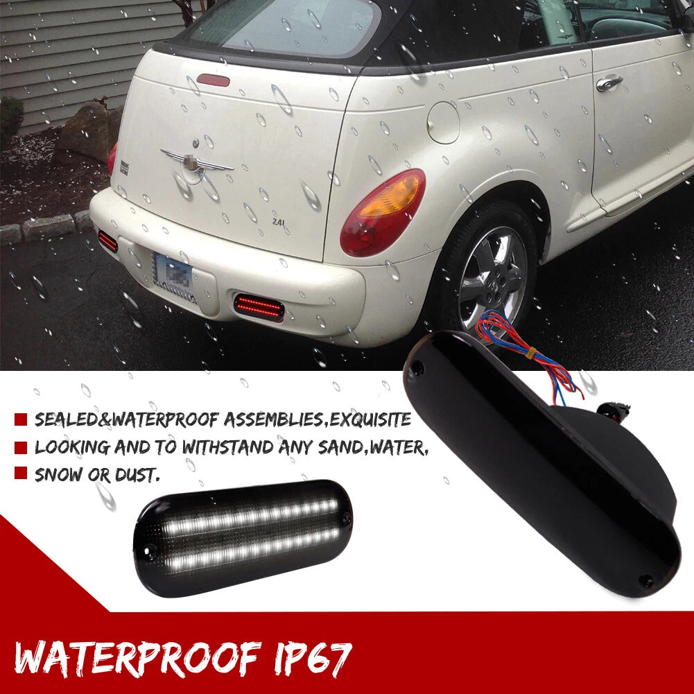 2X Euro Smoked LED Backup Reverse Tail Lights for Chrysler PT Cruiser (2001–2005)