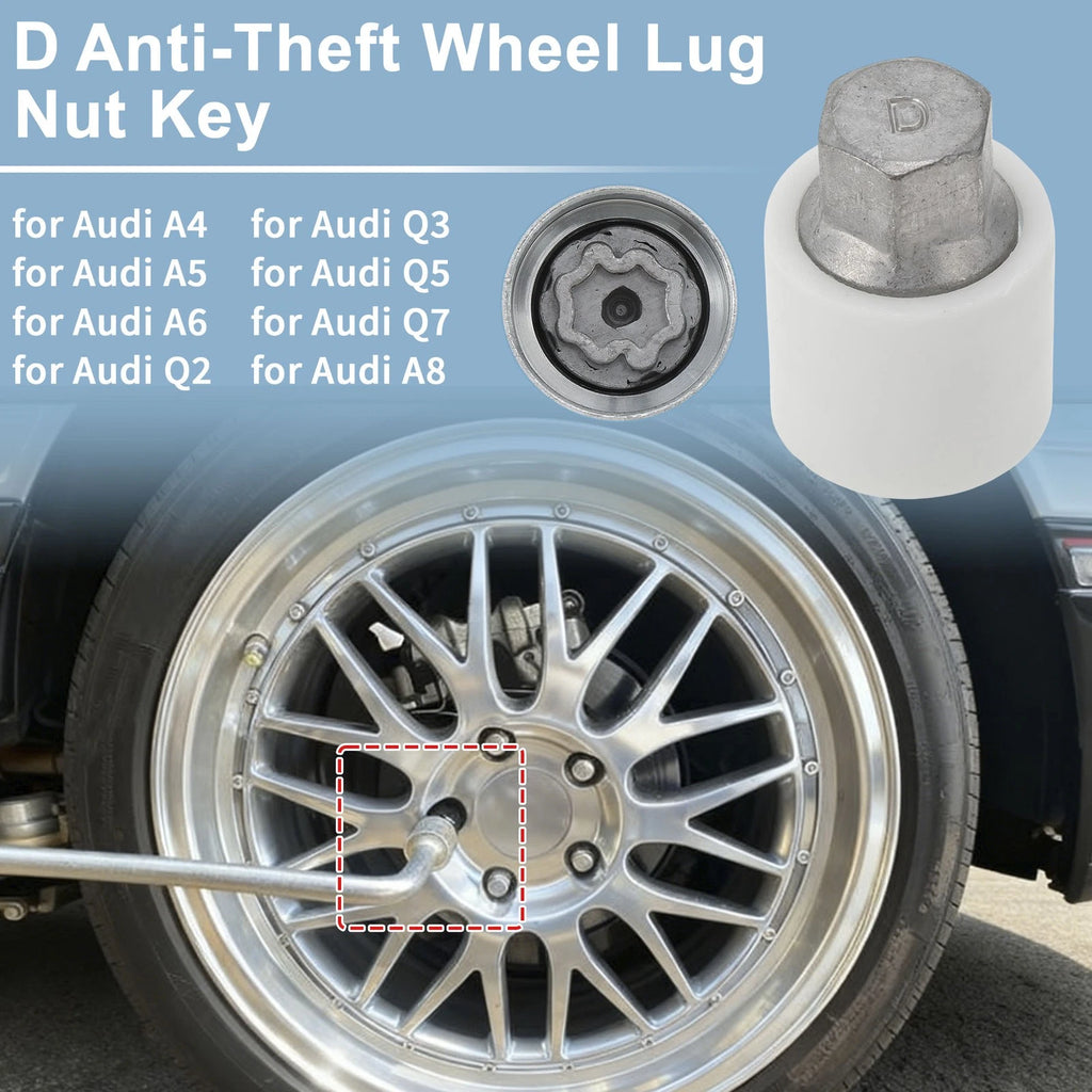 Type D Wheel Lock Lug Nut for Audi A4 (Locking Nut Key Socket)