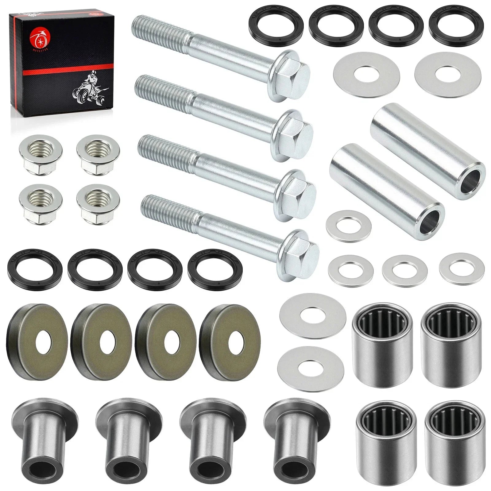 Front Upper A-Arm Bushing Seal Bolt Kit for Suzuki Quadsport Z400 (2003–2006)
