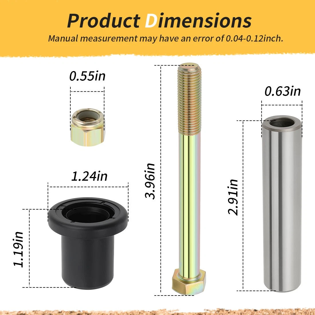 Rear Upper A-Arm Bushing Kit for Polaris Hawkeye 325 400 (2004–2014)