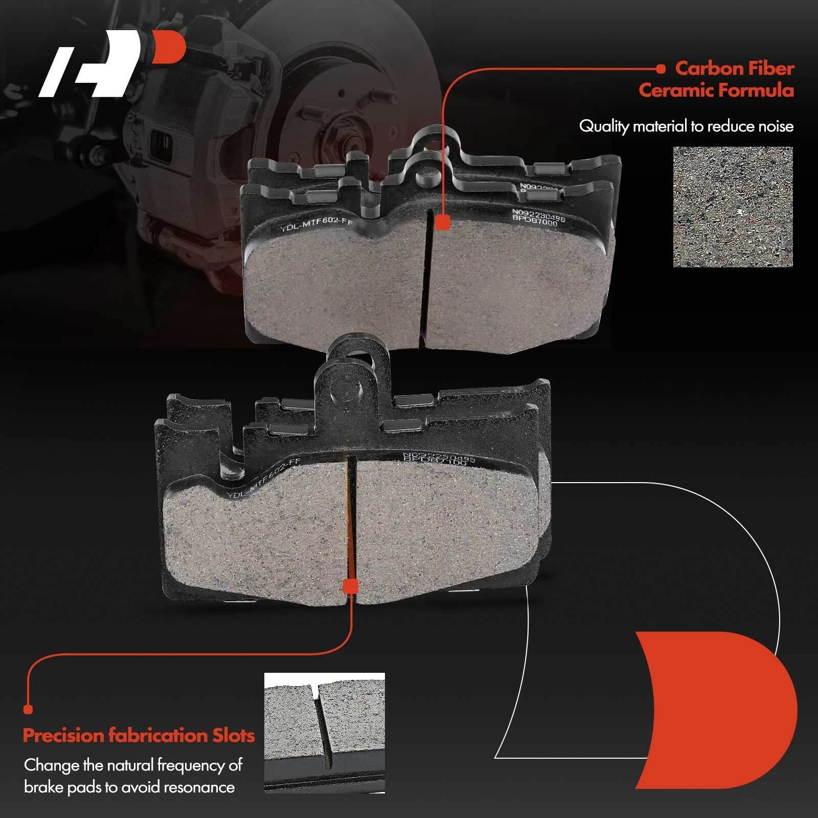 8x Ceramic Brake Pads for Lexus LS430 (2001-2006)