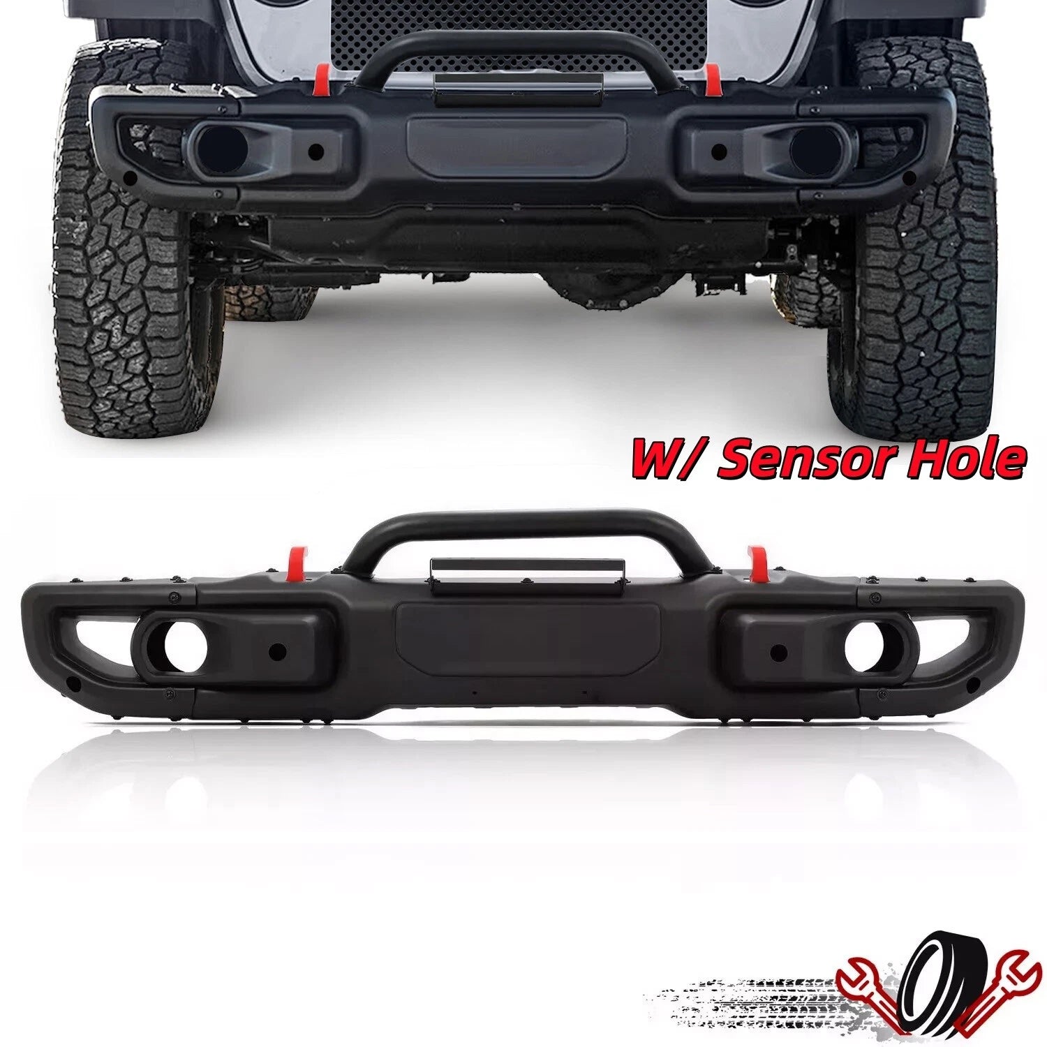 Steel Front Bumper Kit for Wrangler JL Rubicon / Gladiator (2018–2024)