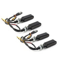 4x LED Mini Turn Signal Lights Amber for Cafe Racer Bobber