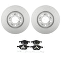 Set of 4 Bosch QuietCast Front Rotors & Hella Semi-Met Brake Pads for Mazda 3 (2004–2023)