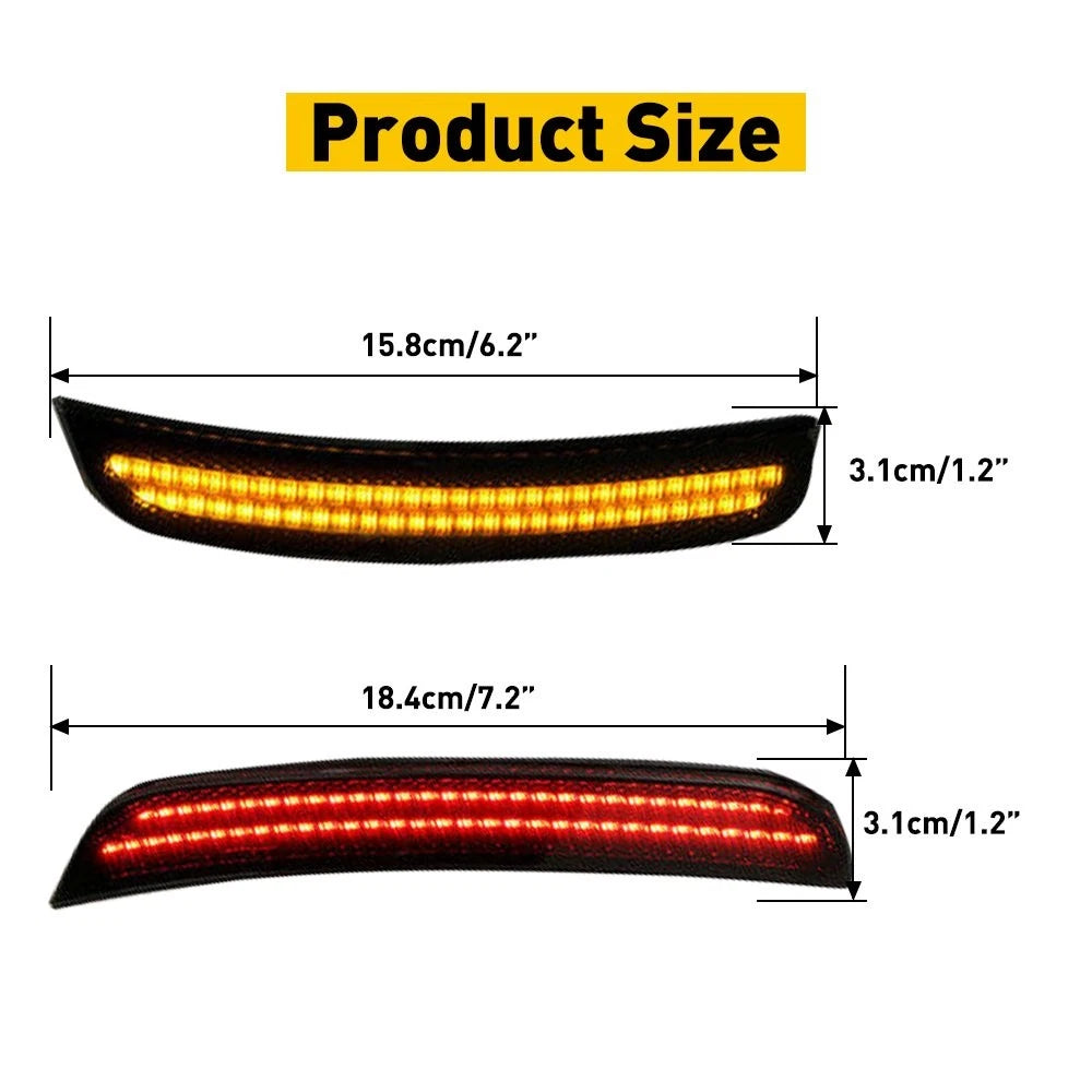 Set of 4 Smoked Lens LED Side Marker Lights for Dodge Charger (2015–2021)