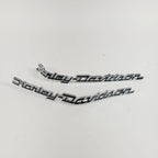 Set of 2 Chrome & Black Gas Tank Emblems for Harley Davidson Touring (2008–2023)
