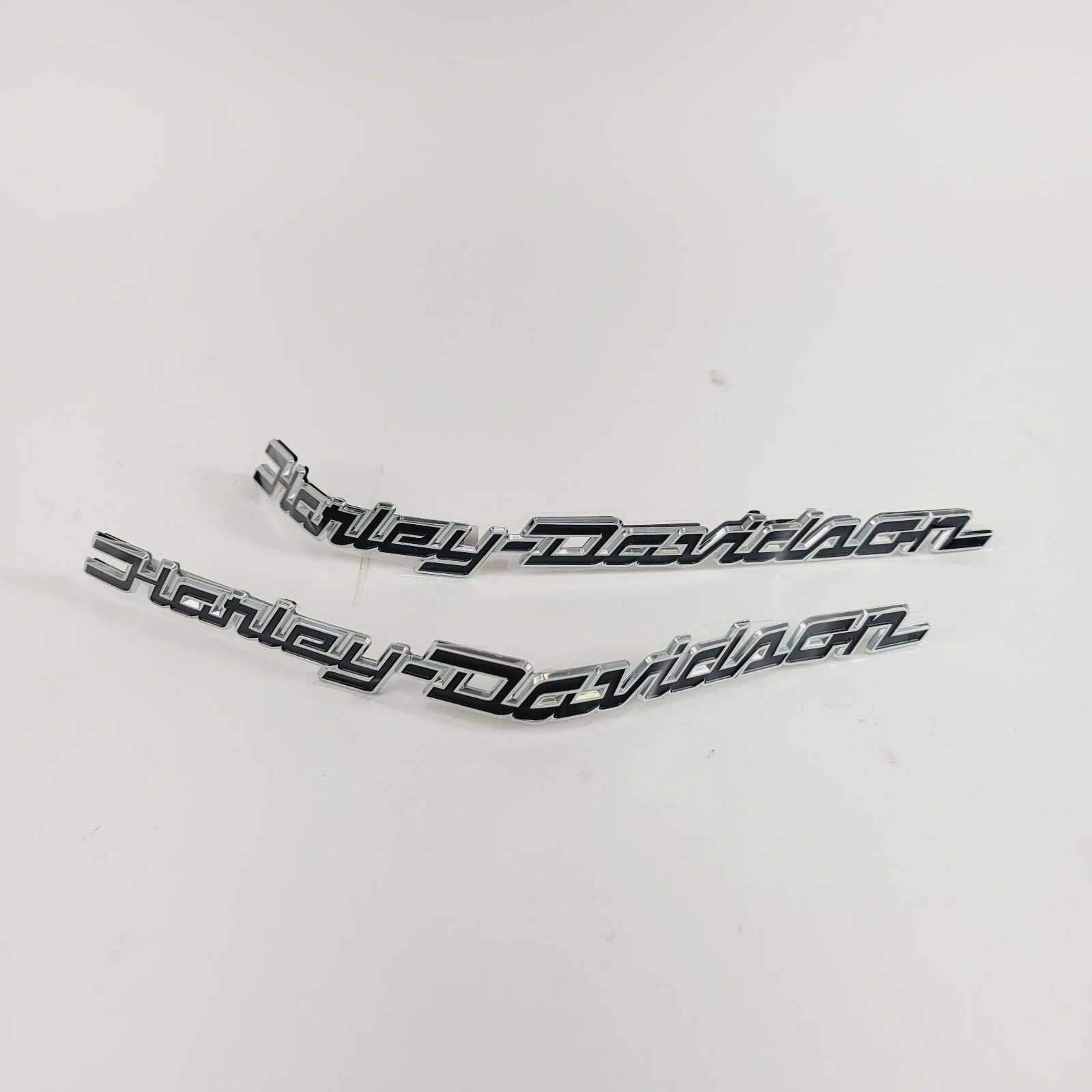 Set of 2 Chrome & Black Gas Tank Emblems for Harley Davidson Touring (2008–2023)