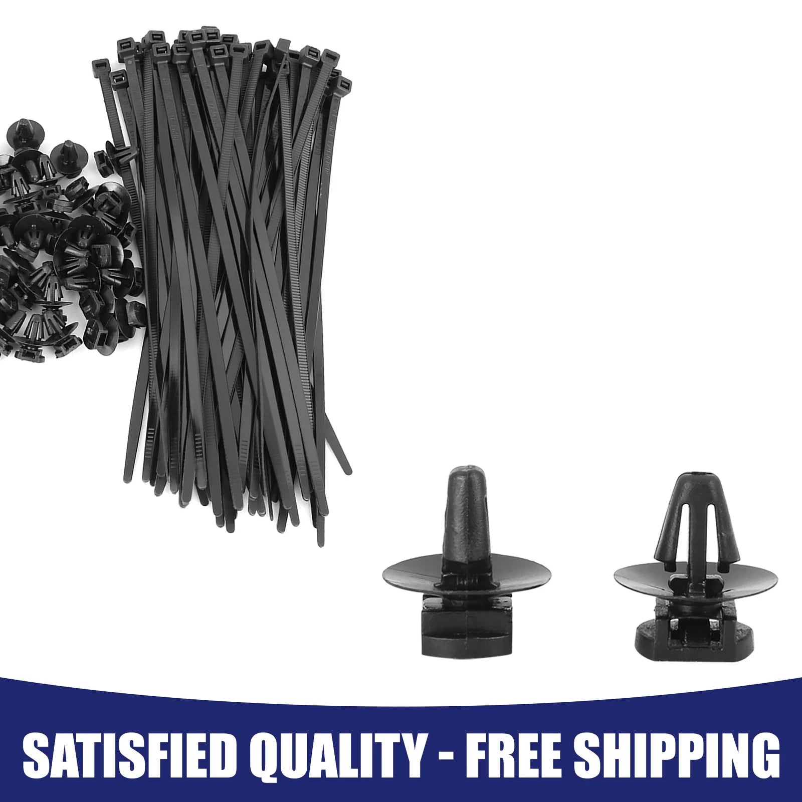 Set of 50 Car Clip Retainer Fasteners with Cable Tie for Audi VW Skoda