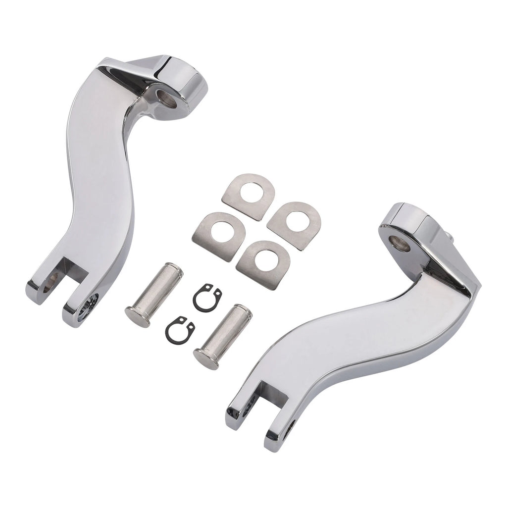Chrome Passenger Footpeg Mount Bracket for Harley Road Glide (1993–2025)