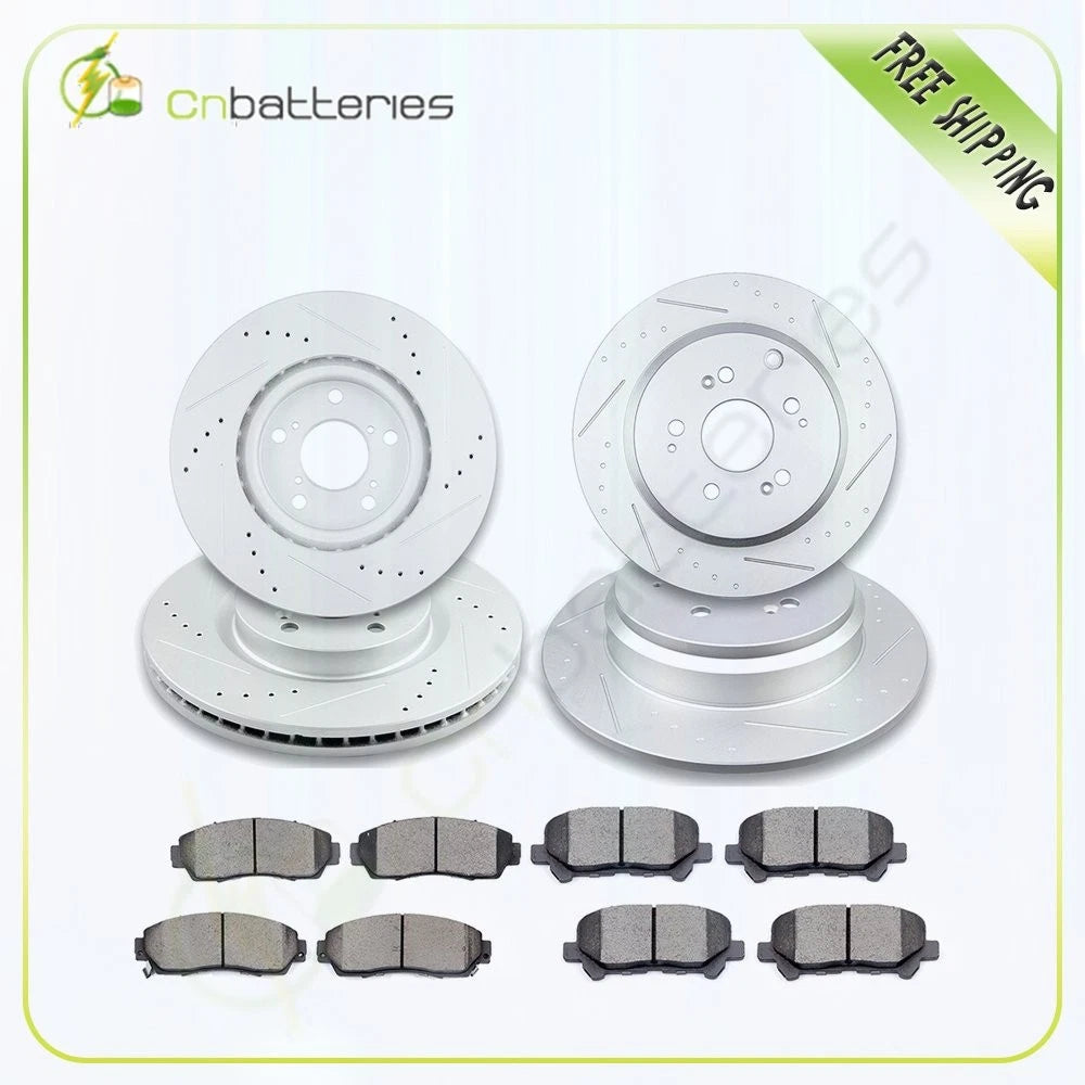 Set of 4 Brake Rotors and Pads Kit Ceramic for Honda Odyssey (2011–2014)