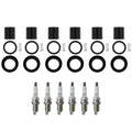 Set of 6 NGK V-Power Spark Plugs & Coil Boots for Dakota Durango Ram1500 Liberty V6 (1997–2009)
