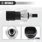 A/C Pressure Transducer Valve for Mercedes-Benz C230 (2002–2005) Metal Black