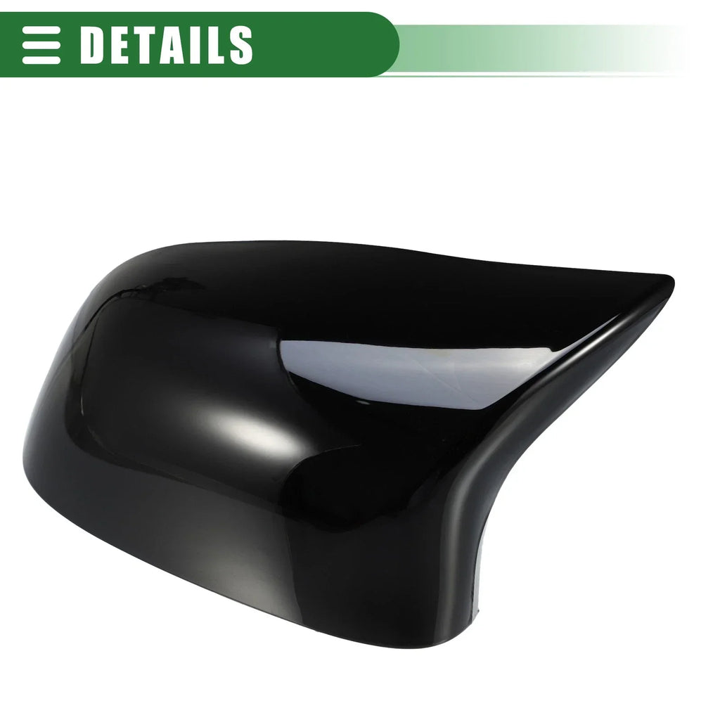Pair Rearview Mirror Cover Gloss Black for BMW F15 X5 F16 X6 (2014-2017)