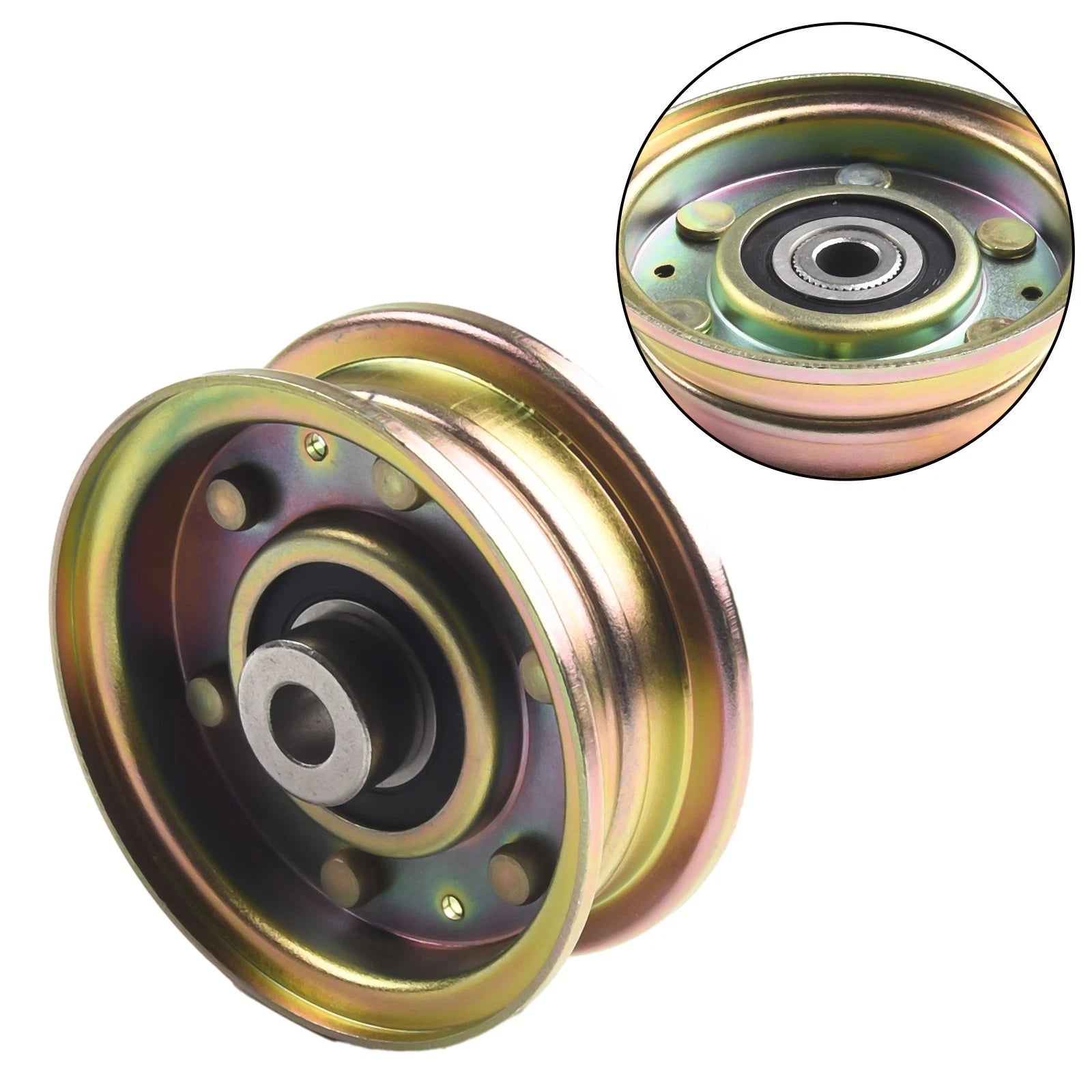 Metal Pulley for White Outdoor Lawn Tractor (7.9cm x 7.9cm x 2.8cm)