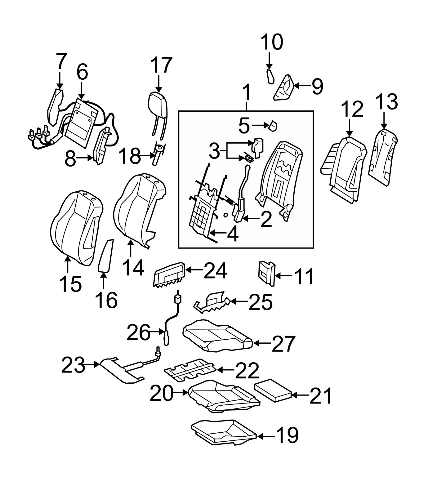 Front Seat Cover 20491079468P26 for Mercedes-Benz C250 (2012)
