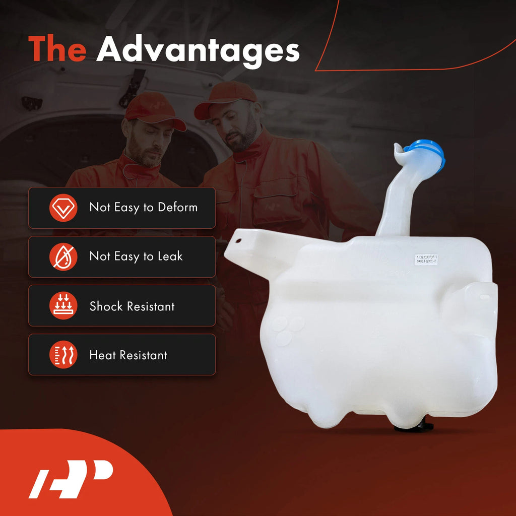 Windshield Washer Reservoir with Cap & Pump for Honda Accord (1998-2002)