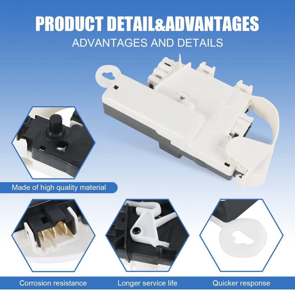 Door Latch Assembly for Whirlpool Front Load Washer