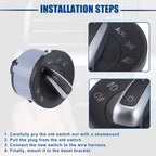 Headlight Switch for Volkswagen Golf (2010–2014)