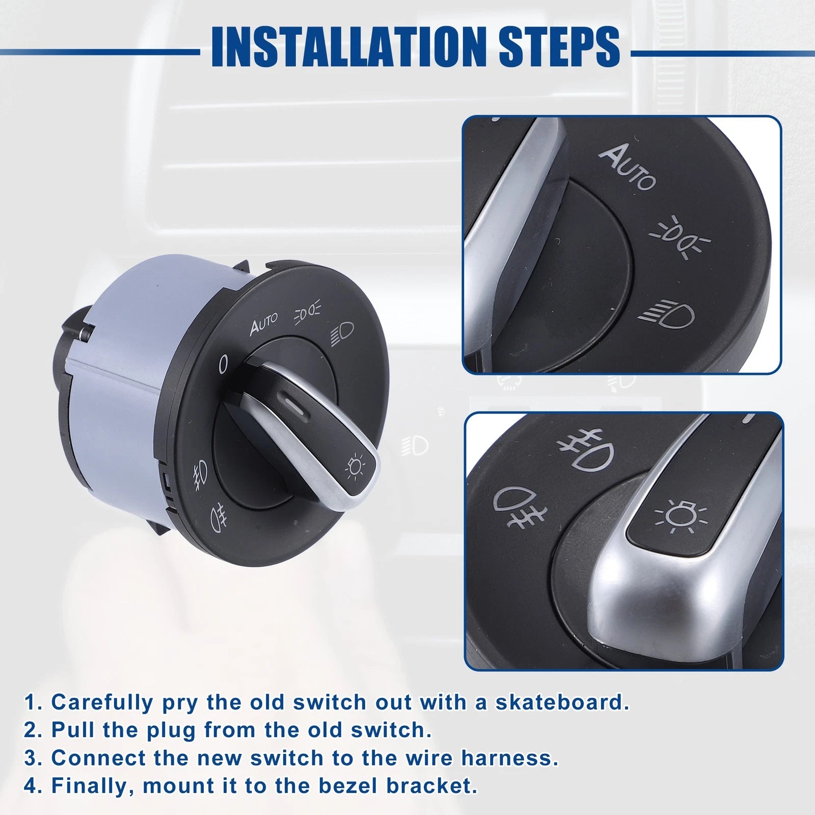 Headlight Switch for Volkswagen Golf (2010–2014)
