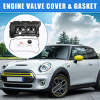 1 Set Engine Valve Cover and Gasket Replacement for BMW Black
