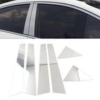 6 x Silver Pillar Post Window Cover Trim for Kia Forte K3 (2009-2012)