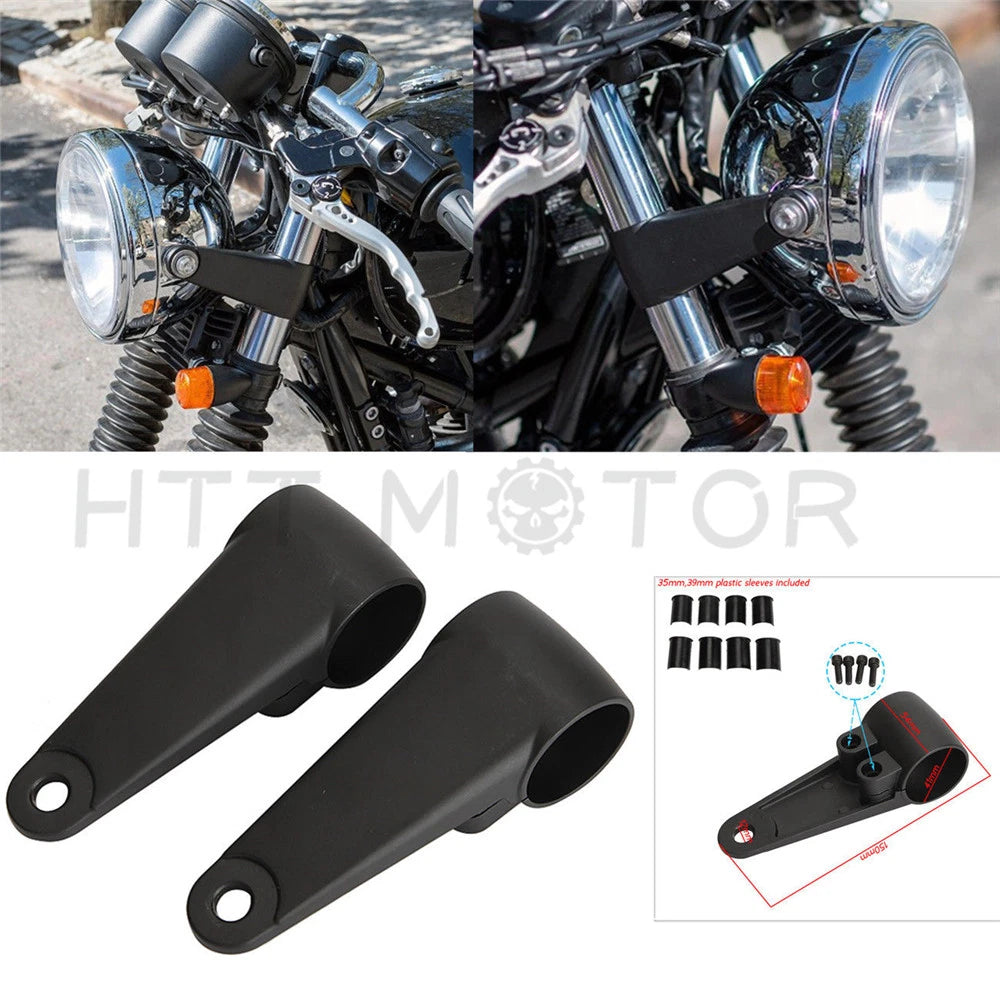 Headlight Mount Bracket Fork Ear for Cafe Racer (35/39/41mm)