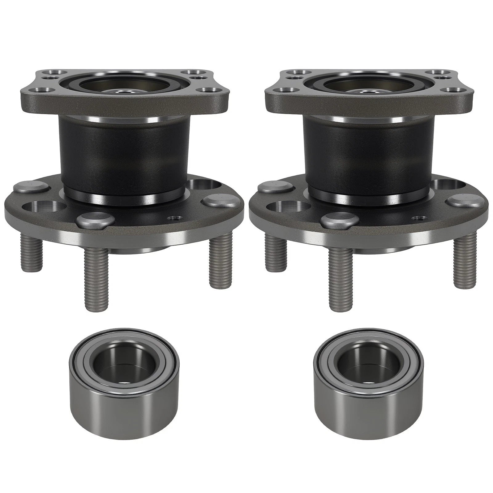2X Rear Wheel Bearing Hub Assembly for Mazda 2 (2011–2014) BR930832 H512468 ABS