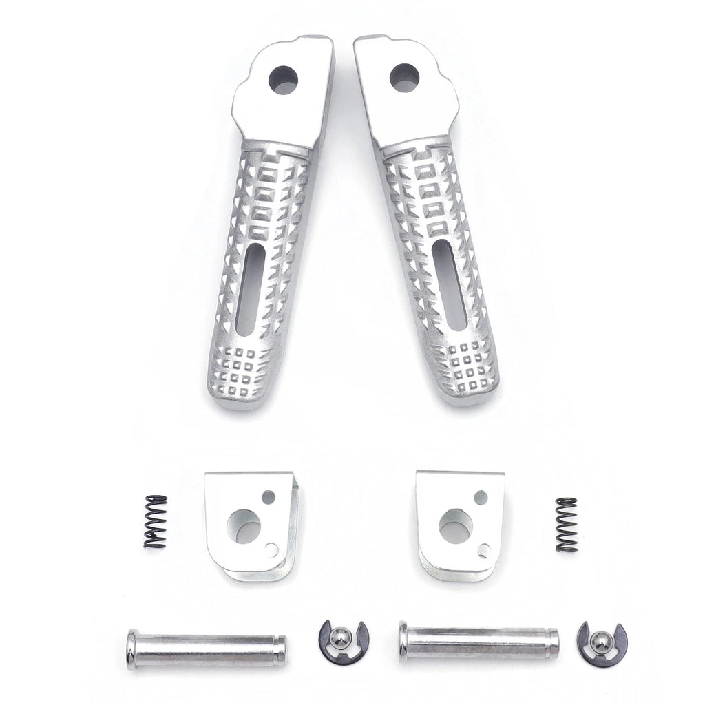 Silver Rear Passenger Foot Pegs for BMW S1000RR (2010–2018)
