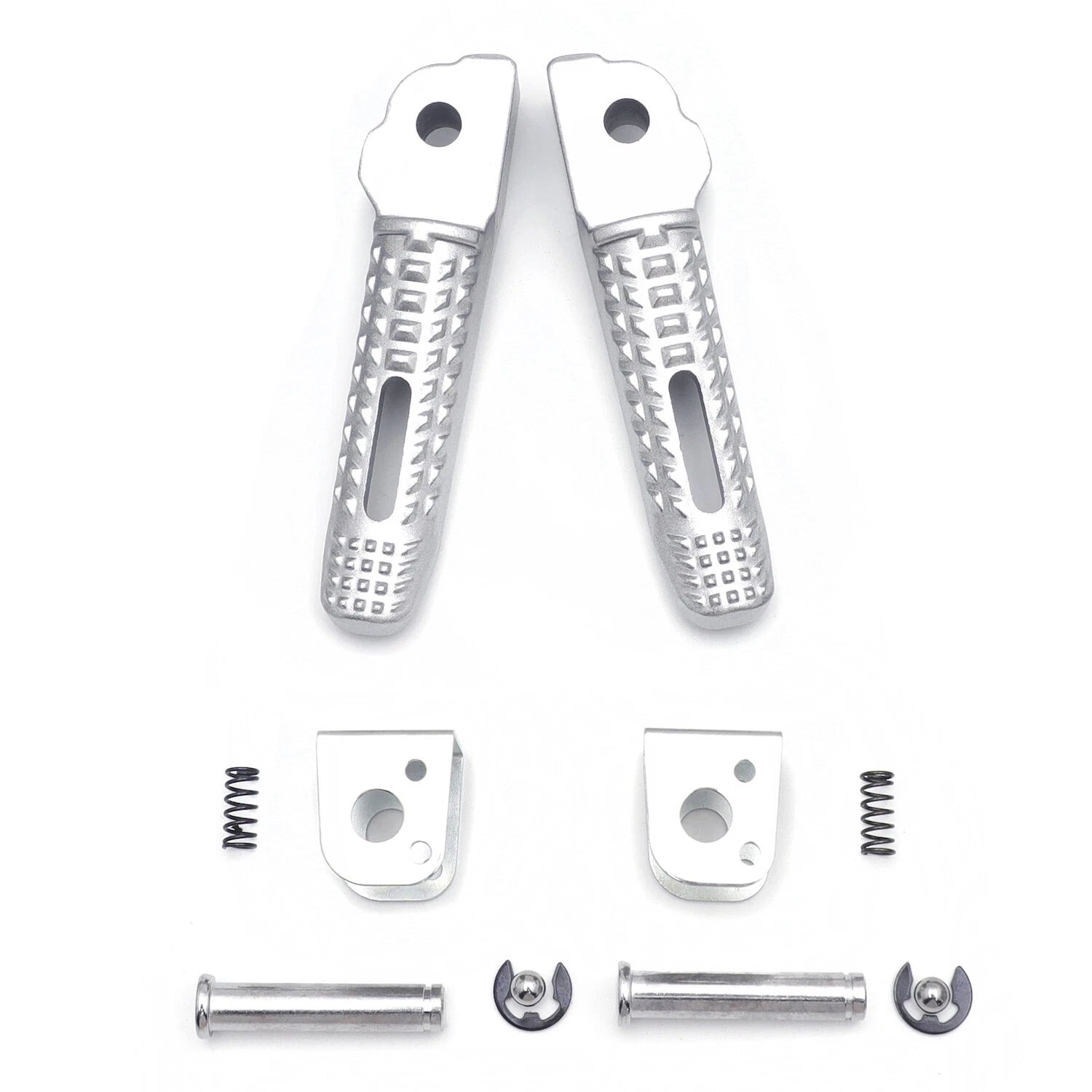 Silver Rear Passenger Foot Pegs for BMW S1000RR (2010–2018)
