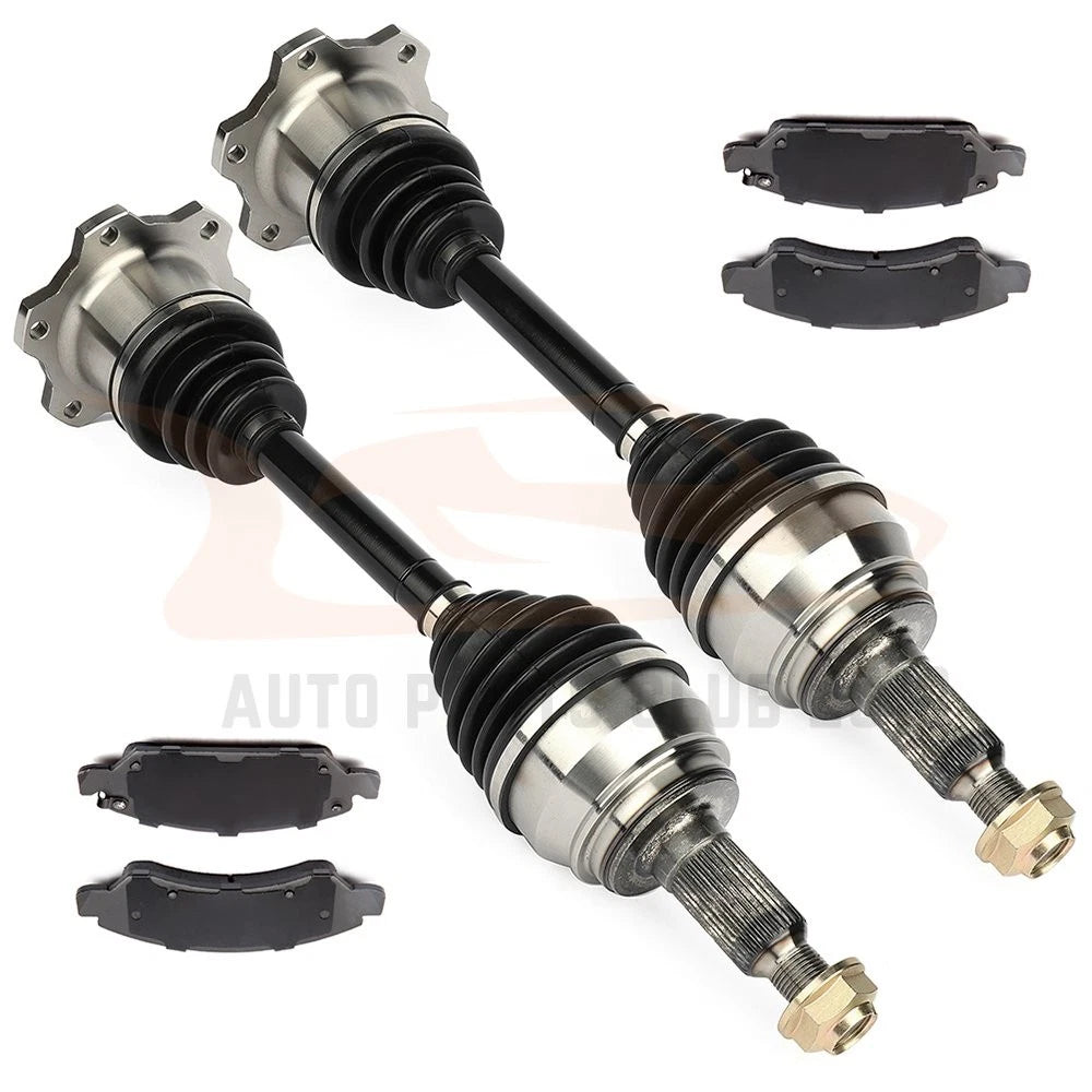 Front CV Axle Shaft & Brake Ceramic Pads for GMC Yukon (2011–2014)