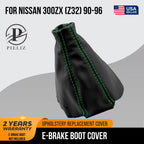E Brake Boot Cover for Nissan 300ZX (1990–1996) Black Green Stitch