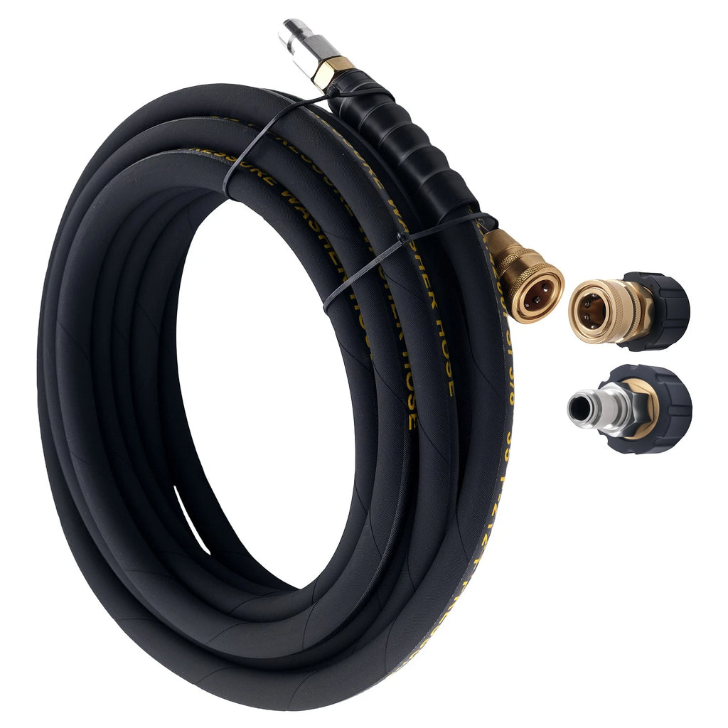 25ft Pressure Washer Hose 3/8" 4200PSI M22-14mm to 3/8" Quick Connect Coupler